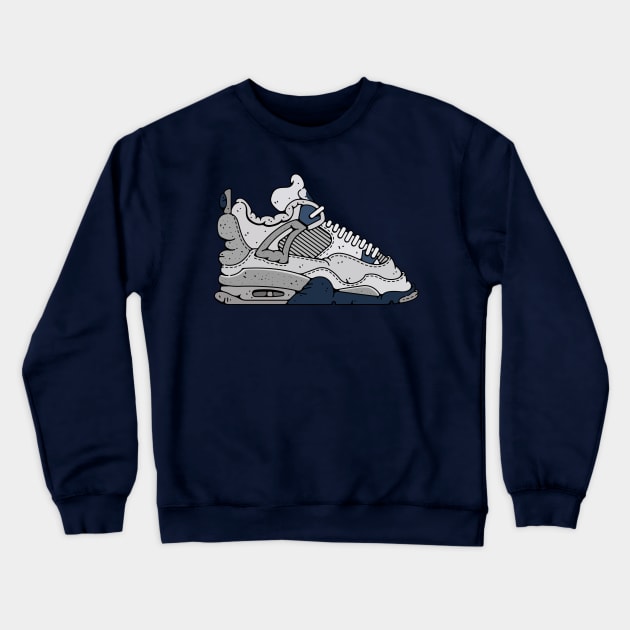 Air Jordan 4 Retro Midnight Navy Sneakers Crewneck Sweatshirt
